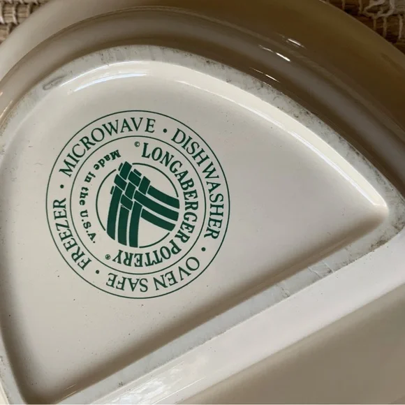Longaberger Divided Oval Serving Dish - Picture 3 of 6
